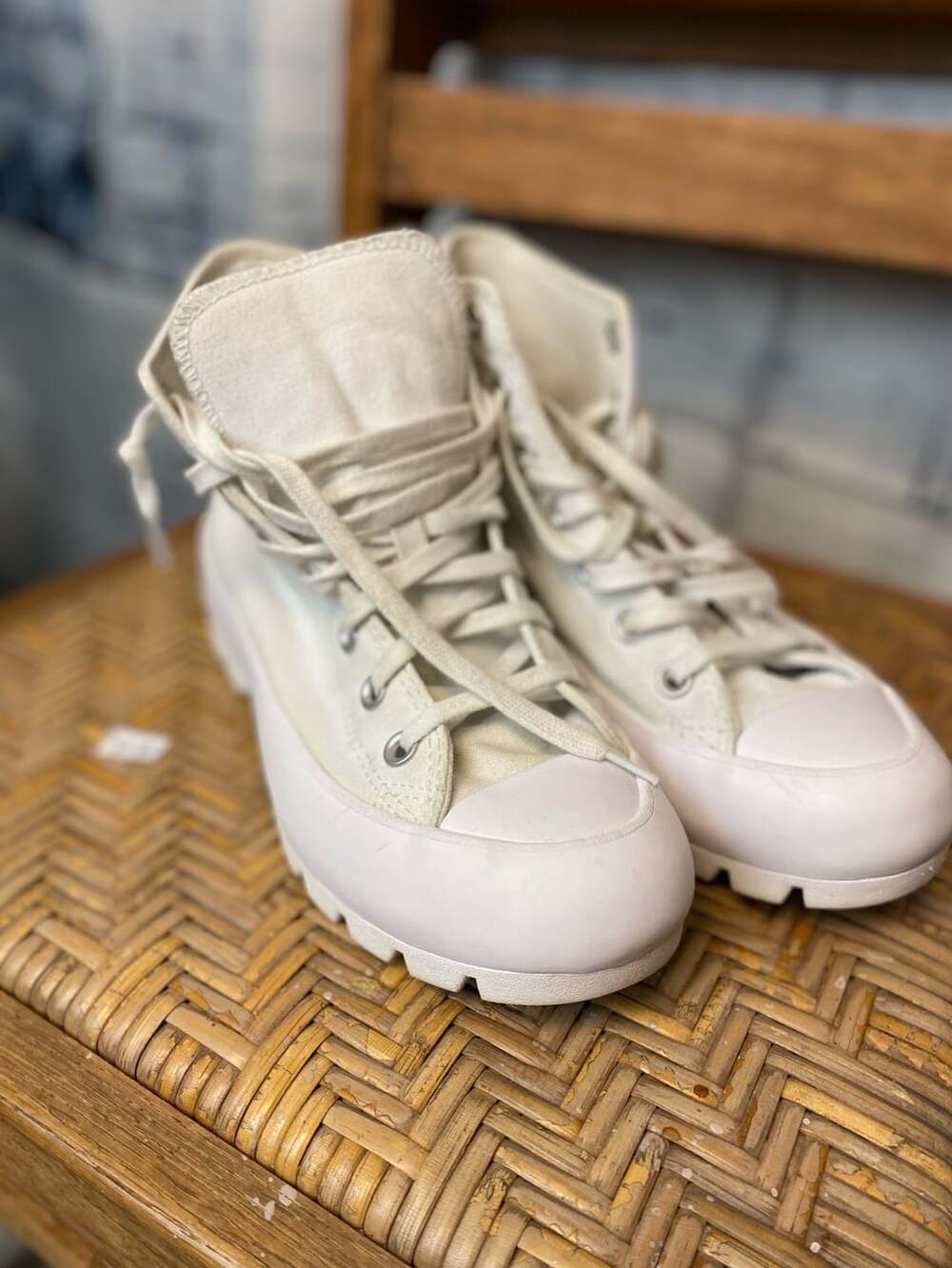 Converse Chuck Taylor All Star Lugged High Top White Sneakers